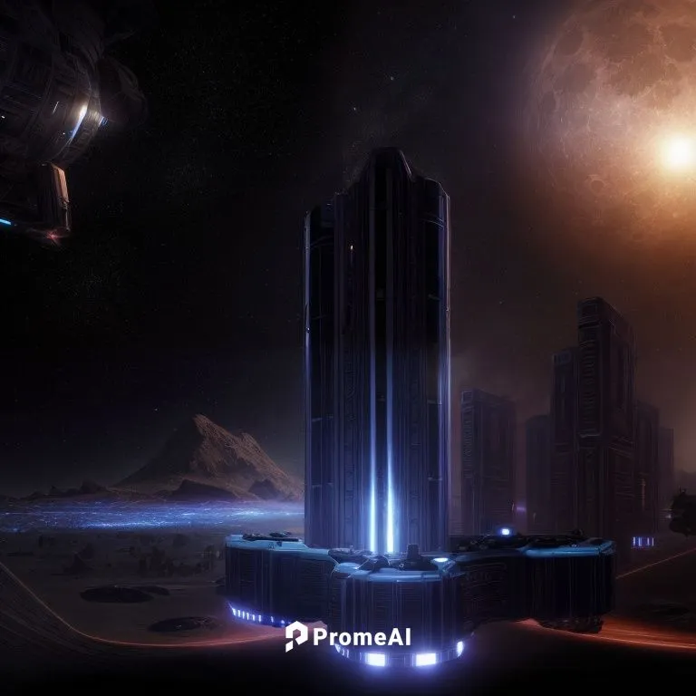 Lunar space station,futuristic landscape,sky space concept,futuristic architecture,sci fi,federation,scifi,exoplanet,monolith,sci-fi,sci - fi,black city,digital compositing,dreadnought,space port,alie