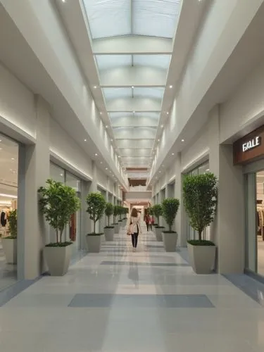 an interior view of a mall, shopping center and a women's store,shopping mall,woodfield,southdale,atriums,malls,queensgate,Photography,General,Realistic