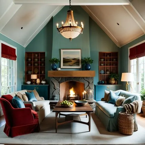 fire place,fireplaces,family room,fireplace,sitting room,luxury home interior,interior design,interior decor,chimneypiece,contemporary decor,living room,turquoise leather,livingroom,interior decoration,great room,mantels,modern decor,wooden beams,teal and orange,turquoise wool,Photography,General,Realistic