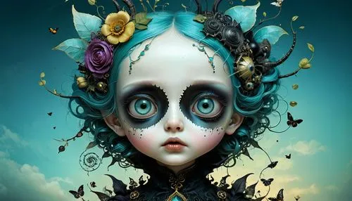 Surreal cuteness,Gothic whimsy,Bizarre cutie,Eerie adorable,Quirky creature,Visionary design,Melanie Delon, Victoria Francés, Alberto Seveso, Jeremy Mann, and Catrin Welz-Stein,Expressive imagery, Int