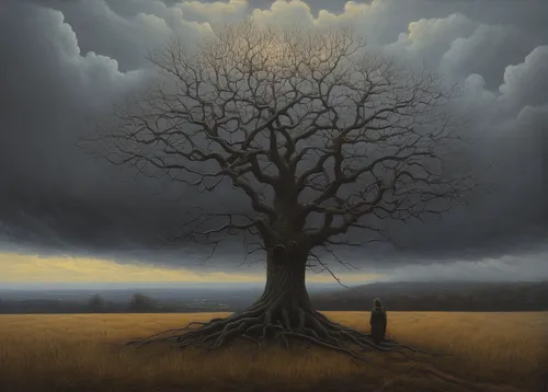 isolated tree,lone tree,tree thoughtless,bare tree,deciduous tree,brown tree,oak tree,dead tree,elm tree,old tree,black oak,creepy tree,osage orange,halloween bare trees,a tree,groenendael,bodhi tree,forest tree,tree and roots,ash tree,Conceptual Art,Daily,Daily 30