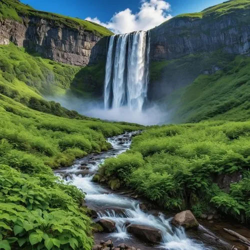 飞流直下三千尺,green waterfall,nature wallpaper,brown waterfall,waterval,waterfalls,seljalandsfoss,kirkjufell river,skogafoss,islandia,water fall,nature background,haifoss,water falls,windows wallpaper,beaut