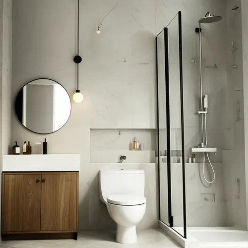 modern minimalist bathroom,marazzi,ceramiche,ensuite,grohe,brassware