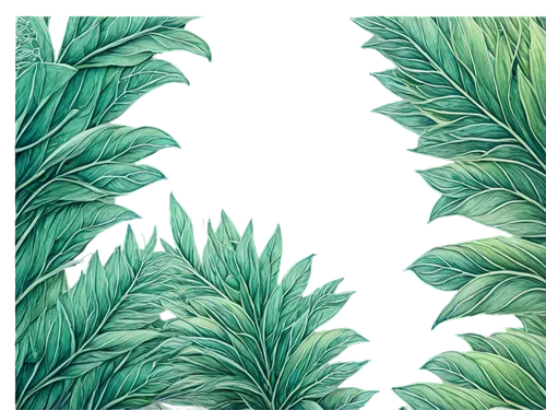 1 composition, intricate details, fresh atmosphere.,a green po of a leaf in the center,mermaid scales background,palm fronds,grass fronds,palm branches,palm leaves,palm leaf,palm forest,teal digital b