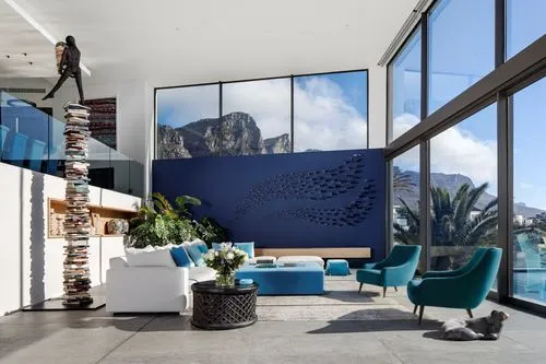 penthouse apartment,casa fuster hotel,modern decor,contemporary decor,dunes house,sky apartment,modern living room,glass wall,interior modern design,aquarium decor,aqua studio,loft,table bay,apartment lounge,las olas suites,muizenberg,luxury home interior,tenerife,hotel riviera,capetown