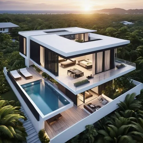 modern house,modern architecture,luxury property,tropical house,cube house,dreamhouse,Photography,General,Realistic