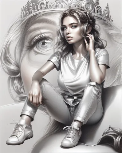 silver,cinderella,silvery,world digital painting,digital painting,fantasy portrait,digital art,silver lacquer,princess leia,monoline art,digital artwork,white lady,girl sitting,grayscale,queen s,girl drawing,silver pieces,sci fiction illustration,joan of arc,digital drawing