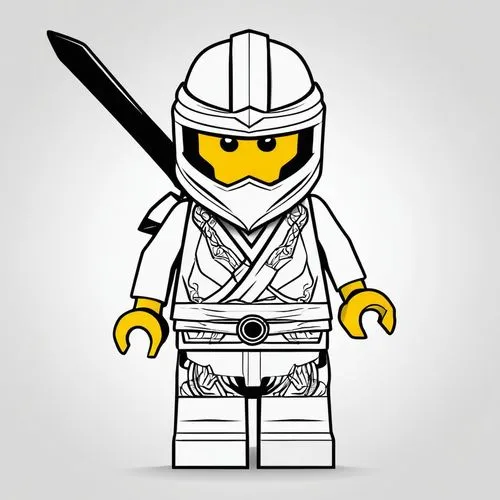 ninjago,knightly,minifigure,rockerduck,mcninja,caique,Illustration,Black and White,Black and White 04