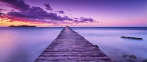 wooden pier,purple landscape,sailing blue purple,old jetty,jetty,fishing pier,purple wallpaper,wooden bridge,the purple-and-white,old pier,light purple,purple and pink,pink-purple,violet colour,balearic islands,the road to the sea,landscape photography,purpleabstract,purple,stairway to heaven,Photography,Black and white photography,Black and White Photography 04