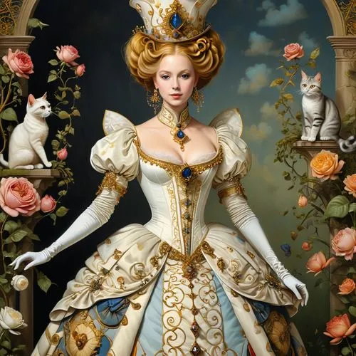 cinderella,suit of the snow maiden,rococo,fairy tale character,white rose snow queen,baroque angel,the carnival of venice,fantasy portrait,victorian lady,queen of hearts,alice,heart with crown,fantasy art,porcelain rose,golden crown,the snow queen,elizabeth i,white lady,alice in wonderland,fairy queen,Unique,Design,Infographics