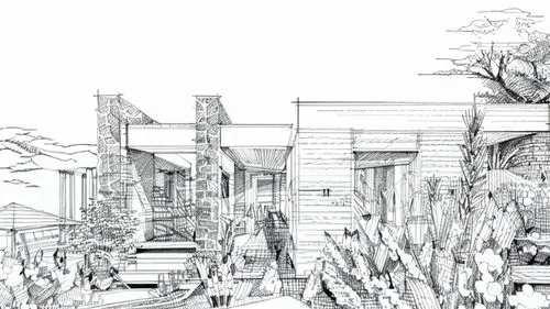 house drawing,garden design sydney,street plan,wooden houses,landscape design sydney,japanese architecture,garden elevation,urban design,kirrarchitecture,garden buildings,archidaily,stilt houses,hanging houses,timber house,architect plan,landscape plan,eco-construction,escher village,residential house,line drawing,Design Sketch,Design Sketch,Pencil Line Art