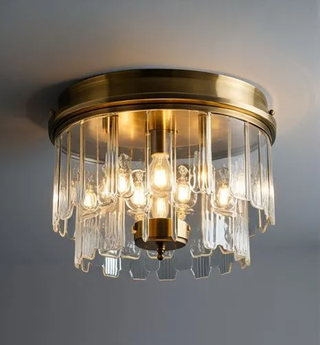 textured thick clear glass flush mount finish in antique brass,this is an elegantly shaped ceiling fixture,halogen light,ceiling light,halogen spotlights,halogen bulb,ceiling lamp,cuckoo light elke,fo