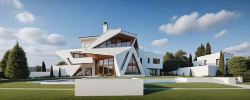 cubic house,dreamhouse,modern house,3d rendering,cube house,model house