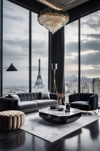 penthouses,apartment lounge,modern living room,livingroom,minotti,luxury home interior,living room,modern decor,contemporary decor,appartement,interior modern design,great room,jalouse,contemporaine,luxury property,paris balcony,sky apartment,interior design,modern minimalist lounge,modern room,Illustration,Black and White,Black and White 07