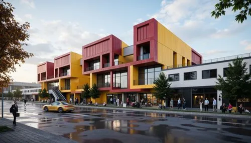 new housing development,multistoreyed,residencial,woolloongabba,redfern,europan,mvrdv,colorful facade,bundoora,3d rendering,coorparoo,mipim,cube stilt houses,nundah,redevelopment,maisonettes,nedlands,kogarah,render,urban design