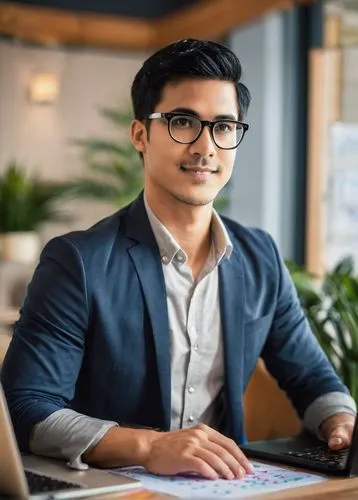 Software engineer, male, 30s, bespectacled, short black hair, casual wear, standing, office, whiteboard, diagrams, laptop, coding, coffee cup, indoor plants, wooden desk, ergonomic chair, natural ligh