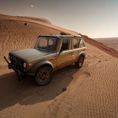 A lada on Mars, rover,desert safari dubai,desert safari,dubai desert,dubai desert safari,desert run,libyan desert,sahara desert,land rover discovery,lamborghini lm002,land-rover,desert racing,mercedes