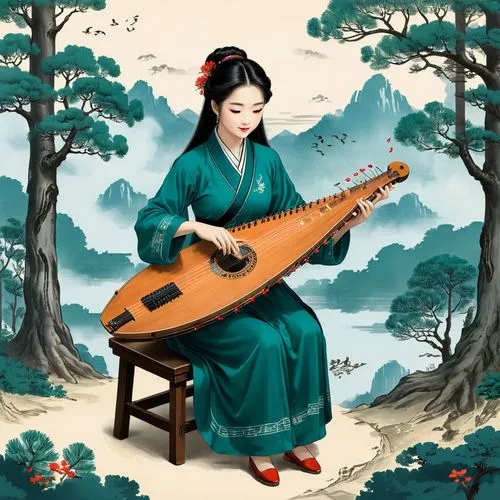 guqin,gayageum,guzheng,chansonnier,woman playing,classical guitar,dulcimer,lutenist,shamisen,theorbo,hanfu,stringed instrument,zither,woman playing violin,songling,dulcimers,luthiers,lutenists,xueliang,daiyu,Unique,Design,Infographics