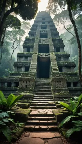 yavin,tikal,step pyramid,pakal,chichen itza,calakmul,azteca,palenque,mayan,aztecas,temples,rathas,eastern pyramid,vimana,ziggurat,bonampak,tempel,yantra,ancient city,stone pagoda,Conceptual Art,Sci-Fi,Sci-Fi 10