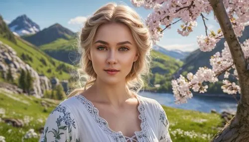 elsa,rapunzel,grindelwald,sound of music,elven flower,nordic,white rose snow queen,hobbit,elven,bordafjordur,the night of kupala,bavarian swabia,fantasy picture,beauty scene,male elf,girl in flowers,jessamine,bran,swath,valais,Photography,General,Realistic