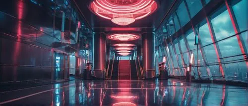 levator,abstract retro,corridors,tron,cybercity,hallway,walkway,spaceship interior,passage,futuristic,ufo interior,vertigo,polara,synthetic,futuristic art museum,cyberscene,cyberia,scifi,elevators,hallway space,Conceptual Art,Sci-Fi,Sci-Fi 29