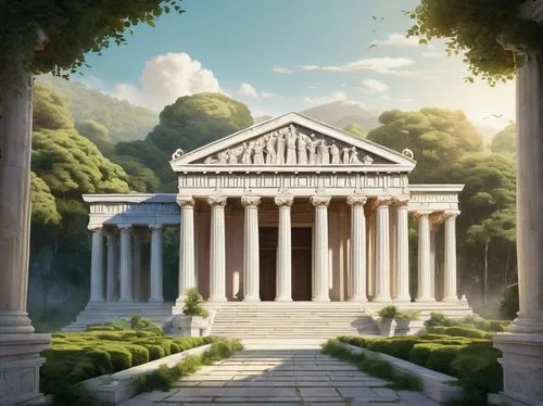 greek temple,artemis temple,temple of diana,roman temple,halicarnassus,panagora,neoclassical,marble palace,neoclassicist,metapontum,classicist,neoclassicism,zappeion,delphi,three pillars,the parthenon,classical antiquity,ephesus,caesonia,parnassus,Unique,Design,Logo Design