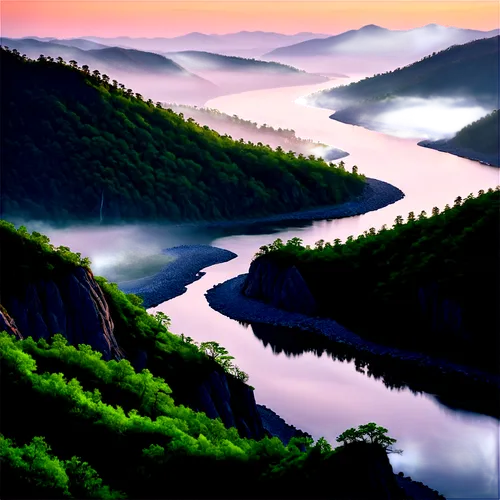 river landscape,mountain river,danube gorge,purple landscape,mountainous landscape,world digital painting,landscape background,japan landscape,nantahala,river view,mountain valleys,a river,high landscape,mountain landscape,river,aura river,tuckasegee,an island far away landscape,mountainlake,digital painting,Illustration,Japanese style,Japanese Style 05