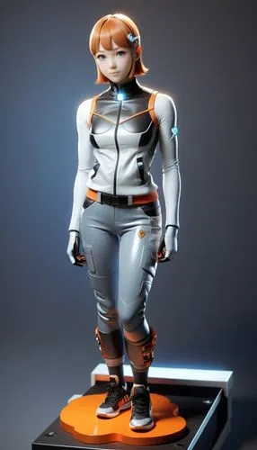 referencia personaje,an animated picture of a female robot,3d figure,3d model,game figure,elastigirl,velma,sakazaki,Unique,3D,3D Character