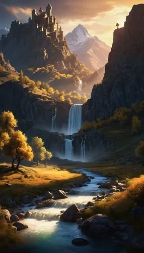 fantasy landscape,gondolin,nargothrond,alfheim,erebor,beleriand,fantasy picture,thingol,ithilien,skylands,meteora,landscape background,rivendell,riftwar,tirith,mountain landscape,glorfindel,westeros,hinterlands,sukeforth,Photography,Artistic Photography,Artistic Photography 15