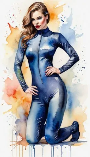 catsuit,drysuit,fashion vector,dazzler,wetsuit,unitard,Illustration,Paper based,Paper Based 24