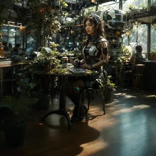 flower shop,apothecary,the living room of a photographer,greenhouse,house plants,the enchantress,terrarium,plant community,houseplant,vintage botanical,greenhouse effect,nest workshop,gentiana,digital compositing,florist,woman at cafe,background ivy,flower arranging,floristry,ikebana