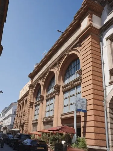 جدد المبنى مع إضافة دائرة تبين الكرة الارضية ,two large brown buildings next to each other,sapienza,achrafieh,feltrinelli,ashrafieh,palazzo barberini,main facade,lucerna,casa fuster hotel,institutione