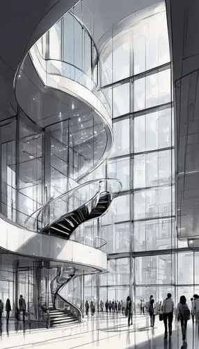 renderings,sky space concept,futuristic art museum,skywalks,revit,oscorp,futuristic architecture,skyways,arcology,unbuilt,skywalk,sketchup,airwalk,skybridge,3d rendering,concept art,morphosis,skylon,escalators,segerstrom,Illustration,Black and White,Black and White 34