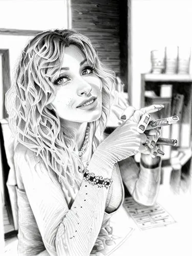 woman at cafe,barmaid,barista,woman drinking coffee,waitress,bartender,black and white photo,charcoal drawing,photo painting,coffee tea drawing,photo art,italian painter,pencil drawings,pencil drawing,caricature,artistic portrait,photo effect,glass of wine,caricaturist,drinks,Art sketch,Art sketch,Ultra Realistic