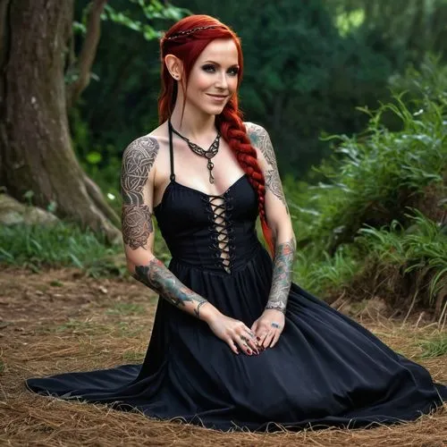 gothic dress,sirenia,celtic queen,epica,girl in a long dress,fae,Photography,General,Realistic