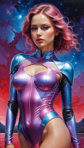 mesmero,lilandra,psylocke,madelyne,femforce,cyberstar,fantasy woman,fembot,rhodamine,dazzler,deodato,amora,cyberangels,palmiotti,liliana,starfire,bodypaint,sci fiction illustration,violetta,barbarella,Art,Classical Oil Painting,Classical Oil Painting 18