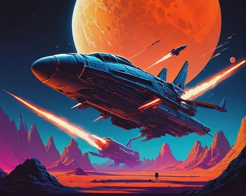 space art,meteor,space ships,take-off of a cliff,sci fiction illustration,beautiful wallpaper,nightfighter,spaceport,sci - fi,spaceships,aerospace,planetrx,futuristic landscape,scifi,starlink,starship,space ship,space voyage,spaceplanes,comets,Conceptual Art,Sci-Fi,Sci-Fi 12