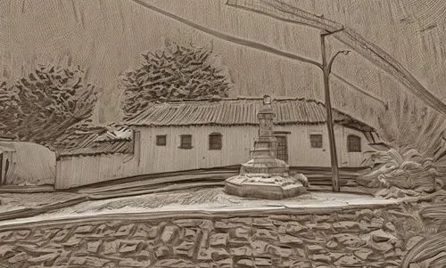 Créate the same phototograpy combinated whit the sketch ,fisherman's house,korean village snow,wieliczka salt mine,boat house,salt mill,boat landscape,fisherman's hut,snow scene,boathouse,boat shed,ho