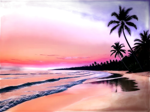 beach landscape,tropical beach,pink beach,beach background,sunset beach,beach scenery,dream beach,tropical sea,dusk background,barotropic,haulover,dark beach,bahama,sunrise beach,varkala,paradisus,south seas,paradise beach,coast sunset,cabarete,Conceptual Art,Fantasy,Fantasy 34