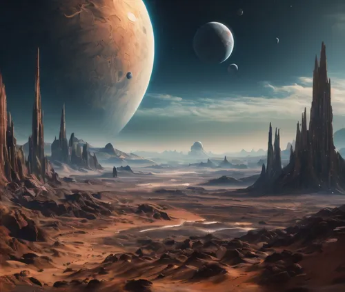 lunar landscape,alien planet,futuristic landscape,desert planet,alien world,moon valley,fantasy landscape,exoplanet,dune landscape,desert landscape,desert desert landscape,valley of the moon,red planet,terraforming,moonscape,barren,planet mars,venus surface,space art,volcanic landscape,Photography,General,Fantasy