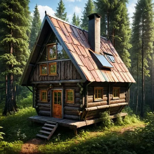 house in the forest,witch's house,forest house,fairy house,tree house,little house,Conceptual Art,Fantasy,Fantasy 11