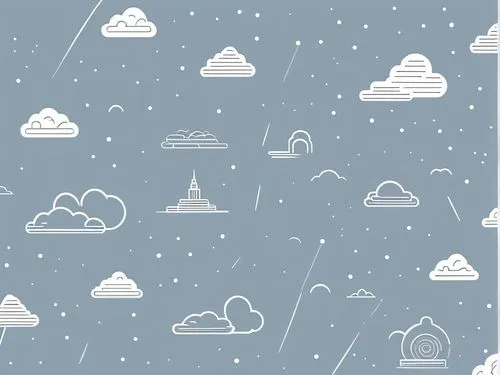 clouds and stars in the sky with buildings and the sky,snowflake background,snow globe,weather icon,christmas snowy background,snowglobe,background pattern,Illustration,Black and White,Black and White