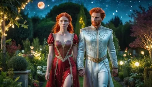 fantasy picture,fairytale characters,a fairy tale,fairy tale,wedding couple,fairytales,prince and princess,fairytale,fairy tales,wedding photo,garden of eden,beautiful couple,costumes,elves,fairy tale character,husband and wife,silver wedding,redheads,eurythmics,adam and eve,Photography,General,Realistic