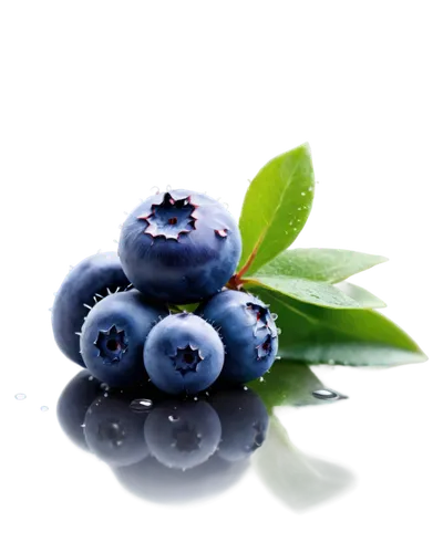 Blueberry, ripe, plump, juicy, glossy surface, green calyx, sweet aroma, dew drops, soft natural light, macro shot, shallow depth of field, warm color tone, 1/2 composition, detailed texture.,some blu