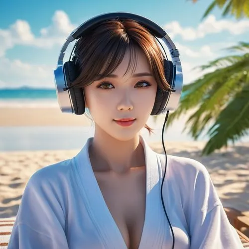 wireless headset,headphone,headphones,yuna,bdo,xiaoxi,yobi,beach background,koreana,headset,sennheiser,wireless headphones,xiaoyu,soju,wukesong,phuquy,tritton,akg,listening to music,sittichai,Photography,General,Realistic