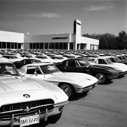 car dealership,dealerships,dealership,mustangs,corvairs,oldsmobiles,fords,vintage cars,old cars,classic cars,american classic cars,packards,bmws,model years 1958 to 1967,mustang tails,classic car meeting,car dealer,car showroom,tailfins,automakers,Photography,Black and white photography,Black and White Photography 11