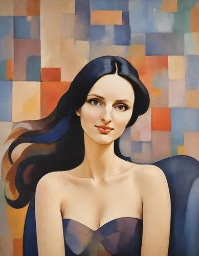 goncharova,art deco woman,modigliani,severini,woman sitting,kisling