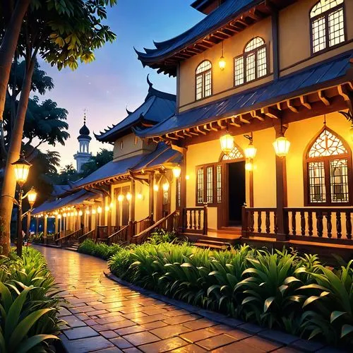 asian architecture,peranakan,traditional house,sanya,peranakans,baan,Anime,Anime,Cartoon