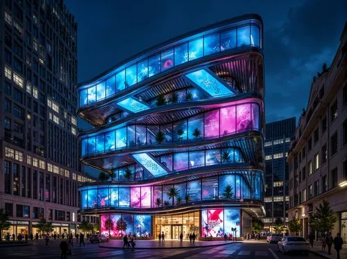 mvrdv,elbphilharmonie,glass building,potsdamer platz,luminato,duesseldorf,aarhus,eindhoven,kamppi,berlin,warszawa,colorful facade,hypermodern,morphosis,glass facades,bruxelles,cubic house,kallio,kimmelman,zeil