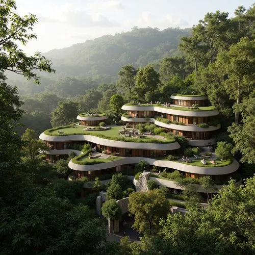 treehouses,tree house hotel,amanresorts,ecovillages,futuristic architecture,treetops,tree house,treehouse,ecovillage,yavin,forest house,greenforest,tree tops,cube stilt houses,fallingwater,earthship,chortens,ecotopia,dwellings,terraces